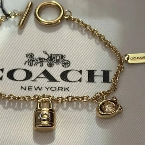 Elegant Gold and Silver Charm Bracelet - Picture 1 of 8